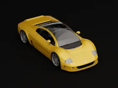 Volkswagen W12 Syncro Free low-poly 3D model