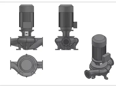 Centrifugal pump 3D model purchase