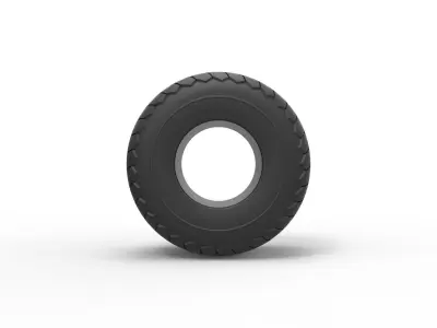 Monster Jam tire 4 Scale 1 to 25 3D print model