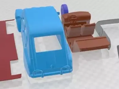 Citroen Dyane 1967 Printable Car  3D print model