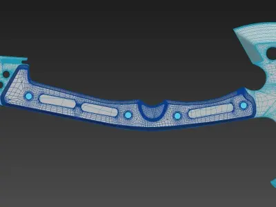 Modern Axe set 01 Highpoly 3D model