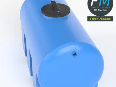 Plastic water storage tank 3D model buy