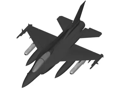 General Dynamics F-16 Fighting Falcon 3D model shop