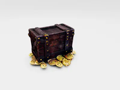 Pirates Trinket Box A 3D Rendered Fantasy Chest 3D model