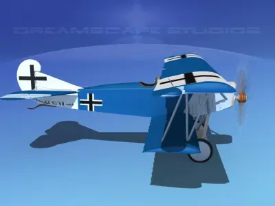Fokker D-VII V09 Luftwaffe 3D model
