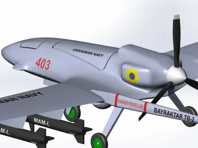 Bayraktar TB2 for 3d print 3D print model