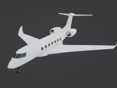 Jet - G600 Low-poly 3D model
