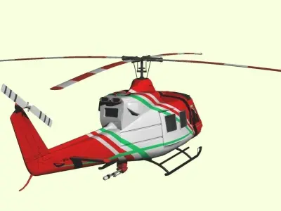 Fire rescue helicopter Helitack Free 3D model