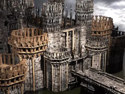 Elden Ring Inspired Castle 1 Kit bash 1  3D model