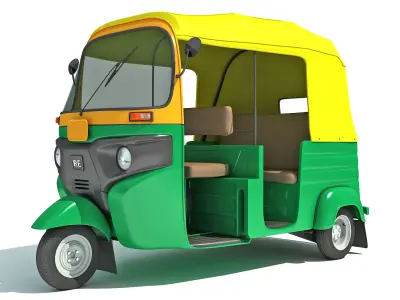 Auto Rickshaw Models Collection 3D Model Pack