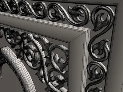 ornamental Islamic arch - So5  3D model