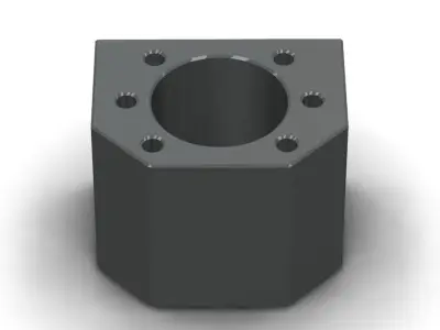 DSG16H metal block with holes 3D model