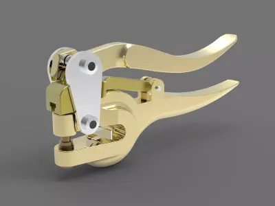 Single One Hole Punch Machine 3D model