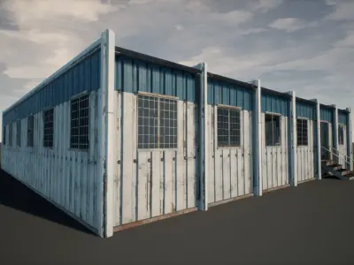 Military Outpost Building 01 Low-poly 3D model