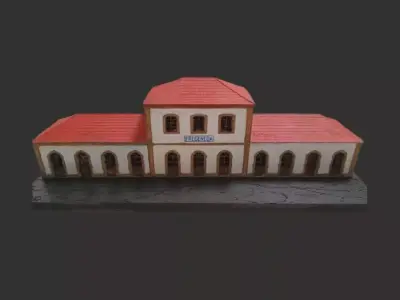 Spanish station building La Fregenada 1-120 resin 3D print model