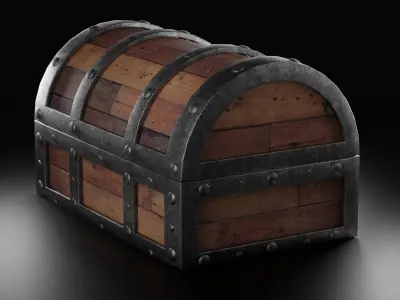 treasure Chest Low-poly 3D model