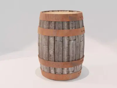 old barrel 3D model buy