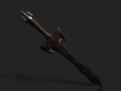 Demon Sword Free low-poly 3D model