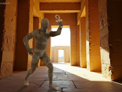 Mummy with Ankh 3D model