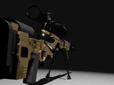 CDX Sniper Rifle Low-poly 3D model