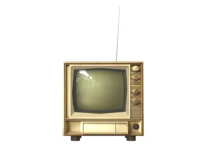 Antique TV Old Television Low-poly 3D model