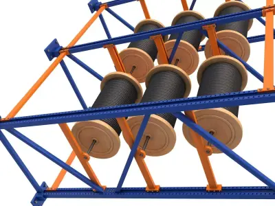 Cantilever Racking System 3D model