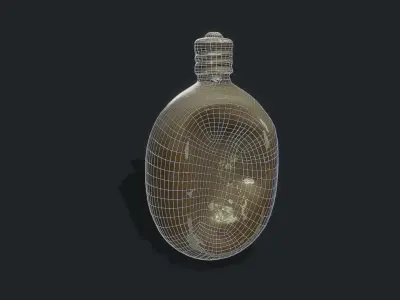 3D Scan Old Flask Low-poly 3D model