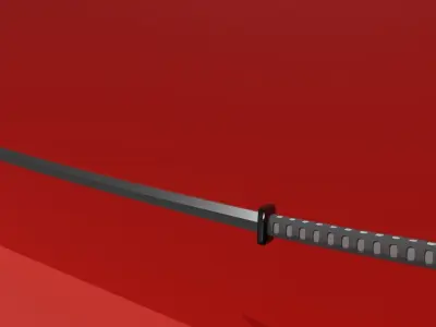 Samurai Katana Japanese sword Free low-poly 3D model