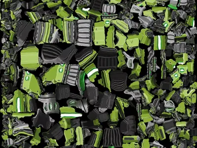 Green Rifle Gun 3D model