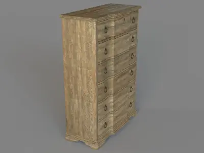 Bedroom Boheme Chimay Six-Drawer Chest 3D model