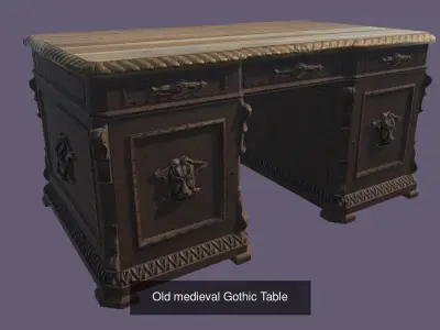 interrior collection octagonal table with star on top 3D Model Pack