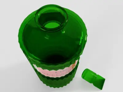 Antique Victorian Apothecary Bottle 02 3D model