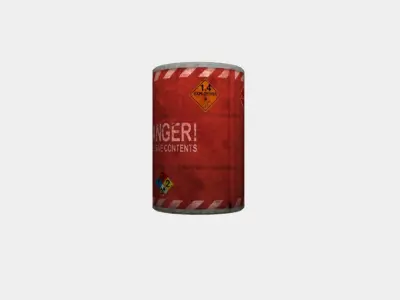 Explosive Barrel Free 3D model