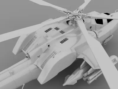 Mi 28 hight polygon ready for smooth 3D model