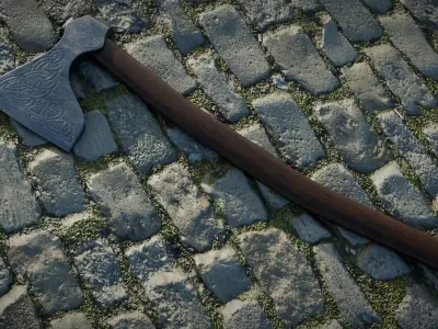 Medieval Viking Axe  Free low-poly 3D model