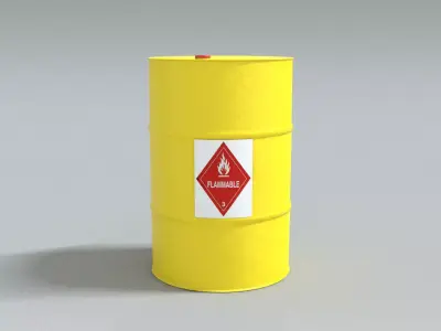 laos Oil Drum Low-poly 3D model