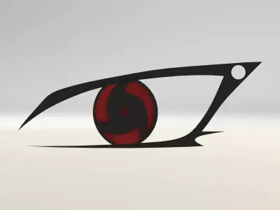 itachi sharingan keychain main part Free 3D print model