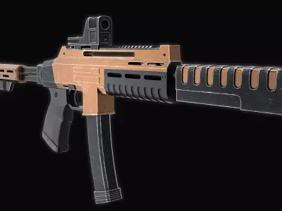 Assault rifles Free 3D model