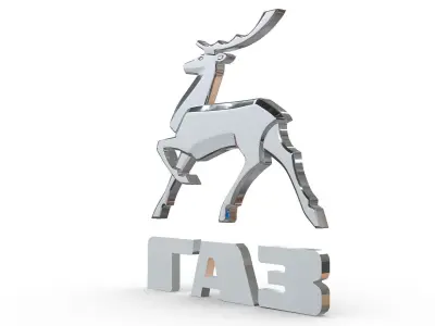 gaz logo 3D model