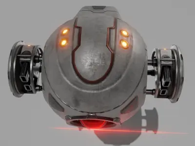 Sci-Fi Drone Low-poly 3D model shop