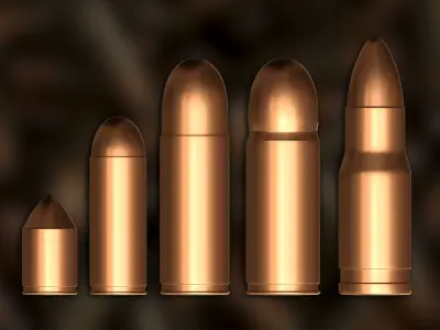 Ammunition And Ammo Base Mesh 3D model
