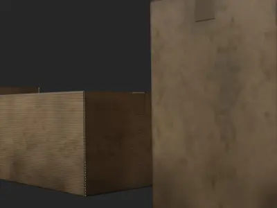 Dirty Cartoon Boxes Low Poly Low-poly 3D model