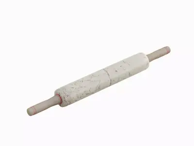 Marble Rolling Pin 01 Low-poly 3D model