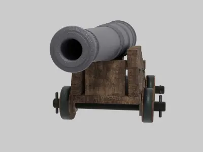 Cannon wooden 3D model buy