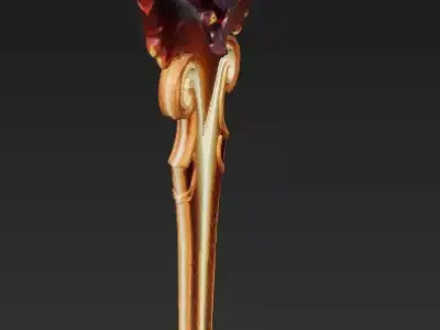 Dark Fantasy Sword 3D Model Stylized Blade 3D model