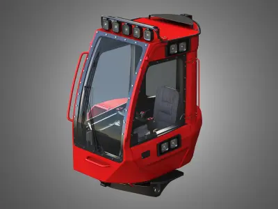 Driving Cabin -  Forestry Harvester Machine 3D model