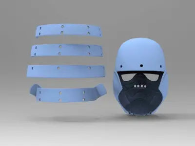 STORMTROOPER HELMET SAMURAI FOR 3D PRINTING 3D model