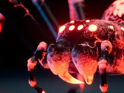 Advanced Spider for UE Low-poly 3D model