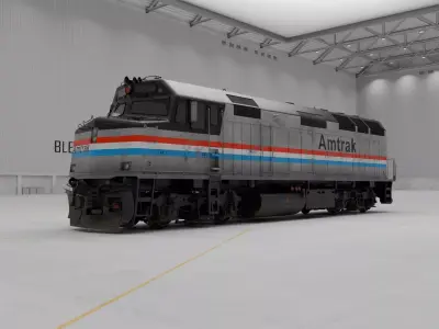 Locomotive EMD F40 3D model