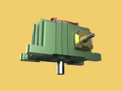 SPEED REDUCER GEAR BOX WORM HELICAL WPX 3D model